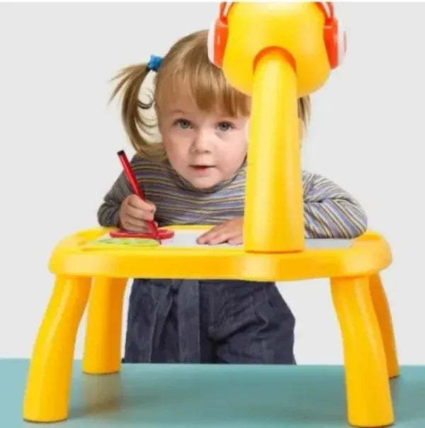 Giraffe Drawing Board with Led Projector Light-Kids Painting Table