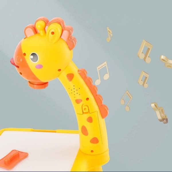 Giraffe Drawing Board with Led Projector Light-Kids Painting Table