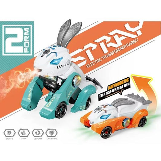 Electric Spray Stunt Rabbit Car Toy With Music and Light